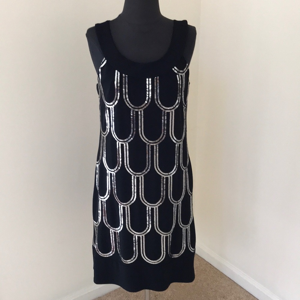 SCARLETT NITE Size 8 Black Sequined Dress